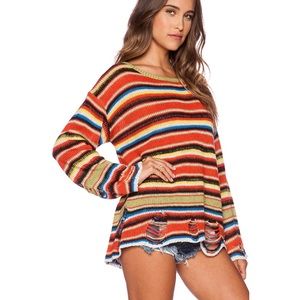 Wildfox White Label Mexican Blanket Sweater Large